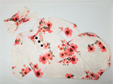 Blessings Ruffle Flowered Headband Layette Set Infant Baby Photo Prop Gift (Cream, 3-9 Month)…