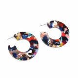 Earrings: Multicolored Resin Hoops - Starfish Project