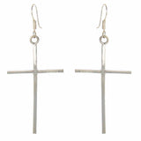 Sterling Silver Cross Drop Earrings