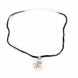 Pendant, Silver Branches on Mother of Pearl
