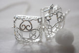 Silver Square Heart