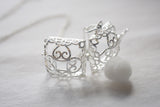 Silver Square Heart