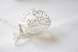 Silver Square Heart