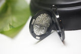 Black Silver Wind 2 Tone Essential Oil Diffusing Locket