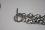 Lotus Flower Stainless Link Bracelet