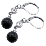 Lava Drop Rhinestone Dangle Earrings