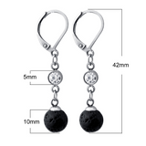Lava Drop Rhinestone Dangle Earrings