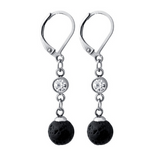 Lava Drop Rhinestone Dangle Earrings