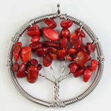 Wire Wrapped Tree of Life Gem Pendants