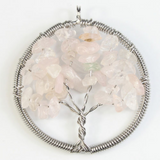 Wire Wrapped Tree of Life Gem Pendants