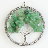Wire Wrapped Tree of Life Gem Pendants