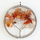 Wire Wrapped Tree of Life Gem Pendants