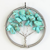 Wire Wrapped Tree of Life Gem Pendants