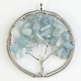 Wire Wrapped Tree of Life Gem Pendants
