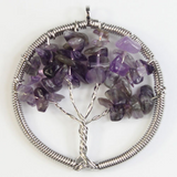 Wire Wrapped Tree of Life Gem Pendants