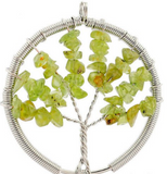 Wire Wrapped Tree of Life Gem Pendants