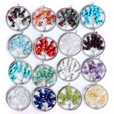 Wire Wrapped Tree of Life Gem Pendants
