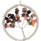 Wire Wrapped Tree of Life Gem Pendants