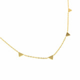 Necklace: 14k Gold Plated Triangle Pendants with Chain - Starfish Project