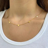 Necklace: 14k Gold Plated Triangle Pendants with Chain - Starfish Project