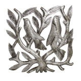 Pair of Square Tree of Life Haitian Steel Drum Wall Art