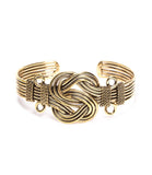 Buddha Knot Cuff Bracelet - Gold - Matr Boomie (Jewelry)
