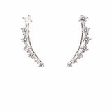Earrings: Silver and Rhinestone Crawler - Starfish Project