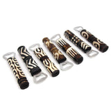 African Batik Bone Bottle Opener, Mixed Designs