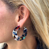 Earrings: Multicolored Resin Hoops - Starfish Project