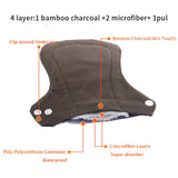 [simfamily] 10pcs organic Bamboo Charcoal washable Hygiene menstrual pads Heavy flow sanitary pads lady cloth pad reusable pads