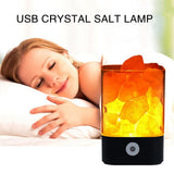 Led Color Changing Purifying Himalayan Salt Lamp Black /White Portable Lamp