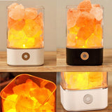 Led Color Changing Purifying Himalayan Salt Lamp Black /White Portable Lamp